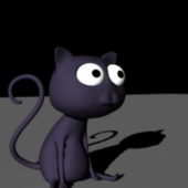 Black Cat Cartoon Character