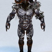Black Demon Robot Character