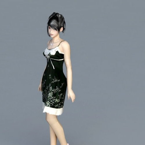 Character Black Dress Lady
