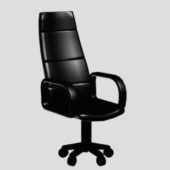 Black Leather Office Chair Furniture