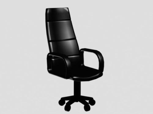 Black Leather Office Chair Furniture