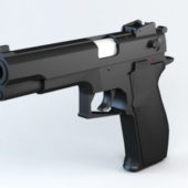 Black Pistol Hand Gun Weapon