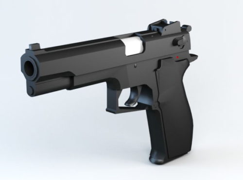 Black Pistol Hand Gun Weapon
