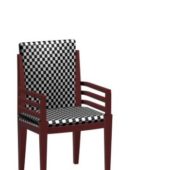 Black And White Checker Arm Side Chair | Furniture