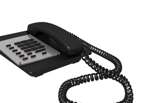 Vintage Black Corded Telephone