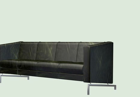 Furniture Black Fabric Couch