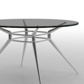 Black Glass Round Dining Table | Furniture