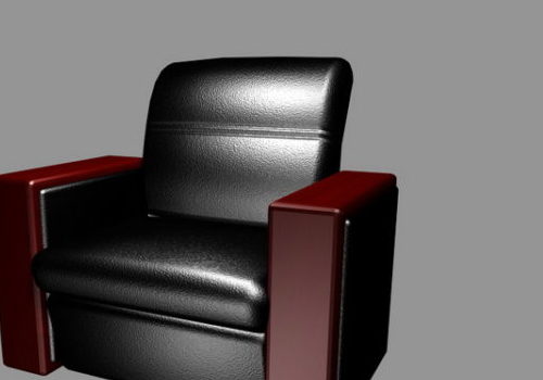 Black Leather Furniture Club Chair