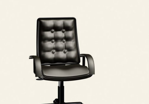 Black Leather Swivel Chair | Furniture