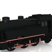 Black Classic Steam Locomotive