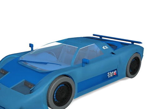 Blue Bugatti Eb110 Car