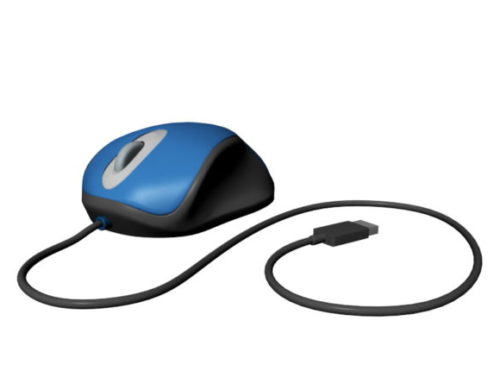 Usb Blue Computer Mouse