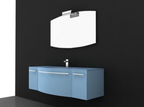 Blue Color Bathroom Vanity