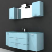 Blue Modern Bathroom Furniture Vanity