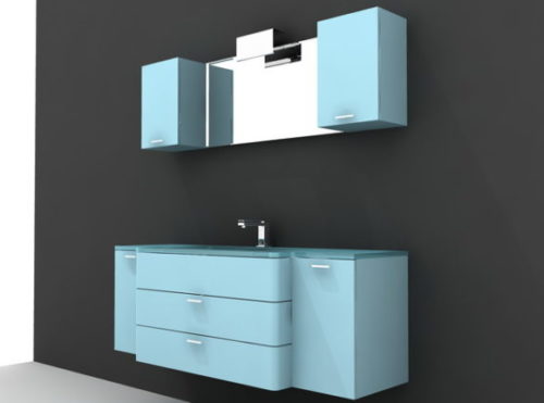 Blue Modern Bathroom Furniture Vanity