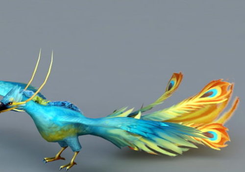 Game Character Blue Phoenix Bird