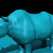 Rhinoceros Statue Lowpoly