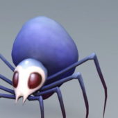 Blue Spider Cartoon Game Character