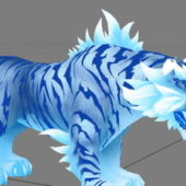 Gaming Blue Tiger Character