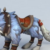 Blue Wolf Mount Game Character