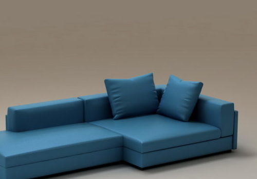 Blue Fabric Combination Corner Sofa | Furniture