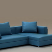 Corner Sectional Sofa Blue Color | Furniture