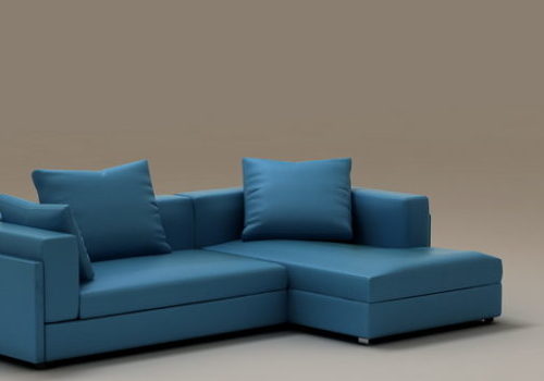 Corner Sectional Sofa Blue Color | Furniture