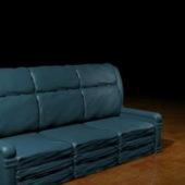 Blue Fabric Cushion Couch
