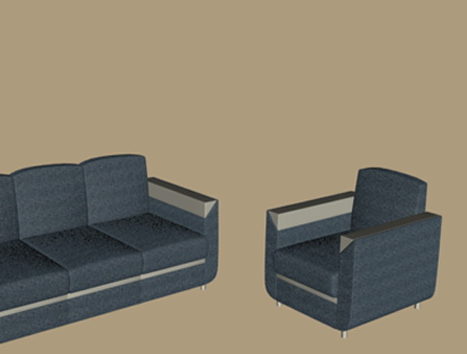 Blue Fabric Furniture Sofa Sets