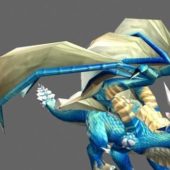 Blue Ice Skeleton Dragon