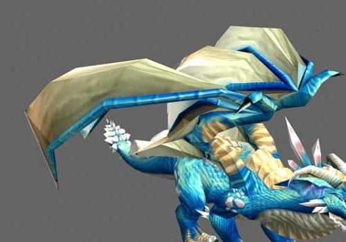 Blue Ice Skeleton Dragon