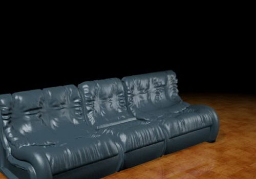 Blue Leather Furniture Couch