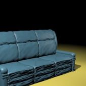 Blue Leather Sofa Furniture Design