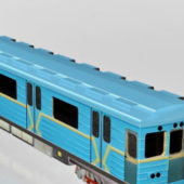 Vehicle Blue Metro Train