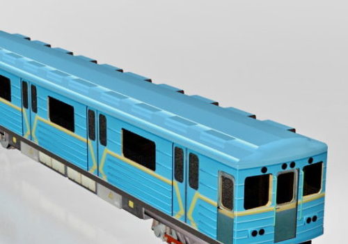 Vehicle Blue Metro Train