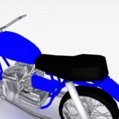 Classic Blue Motorcycle