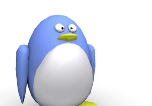Blue Baby Penguin Cartoon | Animals