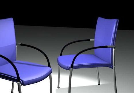 Blue Plastic Back Conference Chair | Furniture