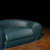 Blue Leather Sofa Couch Furniture