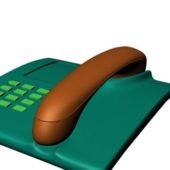 Blue Telephone Lowpoly