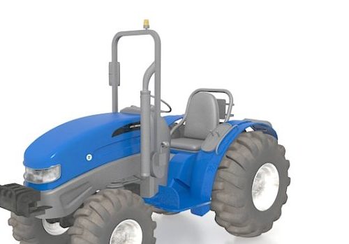 Blue Tractor Vehicle