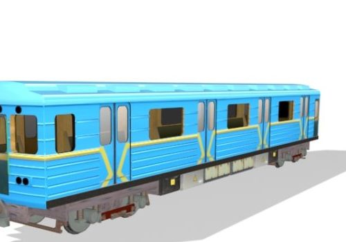 City Blue Train Passenger Vehicle