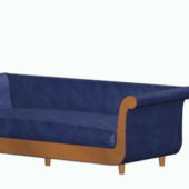 Furniture Blue Velvet Sofa