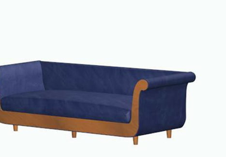 Furniture Blue Velvet Sofa