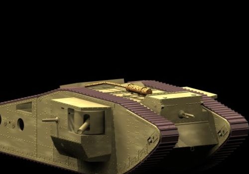Military British Mark Iv Tadpole Tank