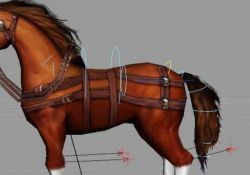Brown Horse Animal Rigged
