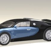 Blue Bugatti Veyron Sport Car V1