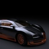 Bugatti Veyron Black Sports Car