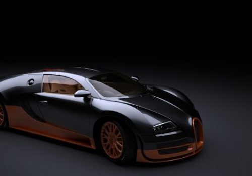 Bugatti Veyron Black Sports Car