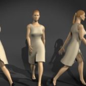 Office Lady In Walking Pose | Characters